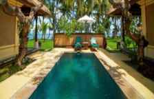 Четырёхместная вилла с бассейном с 2 комнатами с балконом и с видом на океан